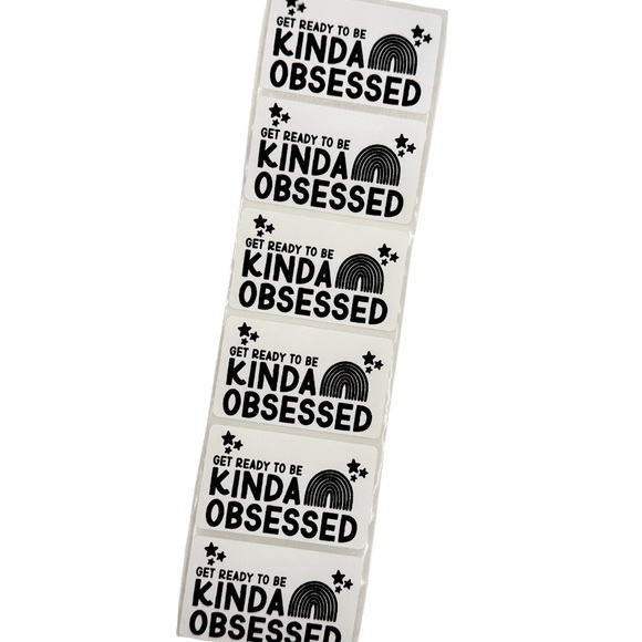 Thank you sticker for small business | get ready to be kinda obsessed label 2" - Picture 3 of 5